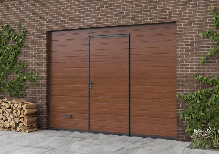 Купить Гаражные ворота подъемные автоматические с калиткой Doorhan 2600х2100 в Москве по цене от 23000 руб. Гаражные ворота подъемные автоматические с калиткой Doorhan 2600х2100 купить Москва