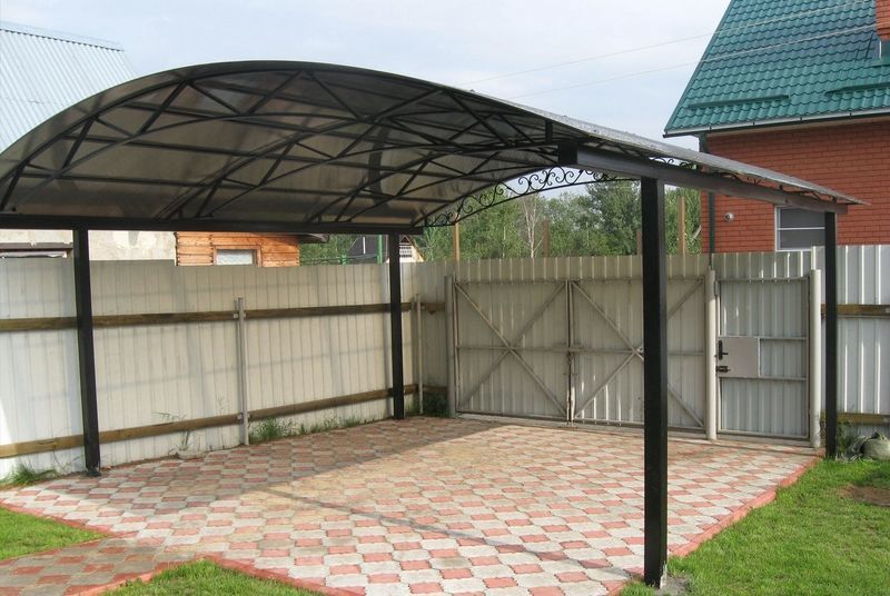 Купить Металлический навес для авто в Москве по цене от 14000 руб. Металлический навес для авто купить Москва