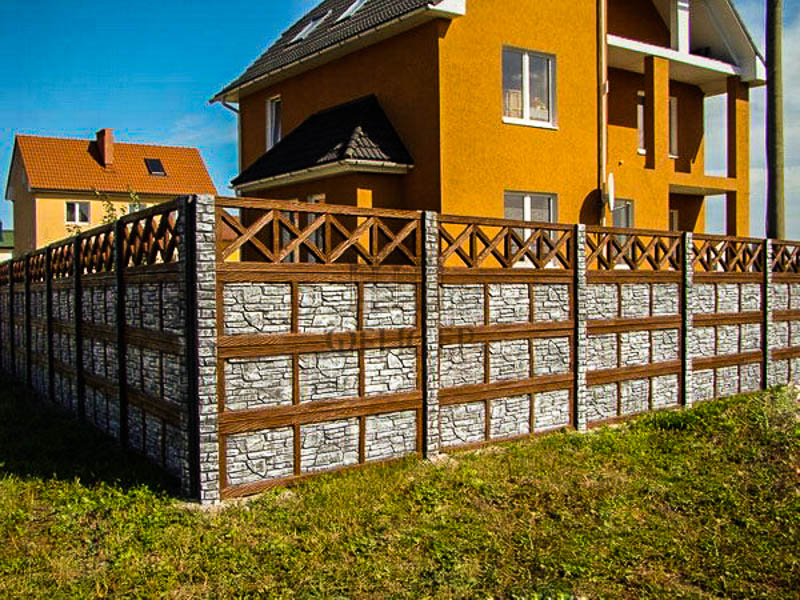 Купить Бетонный секционный забор в Москве по цене от 8420 руб. Бетонный секционный забор купить Москва